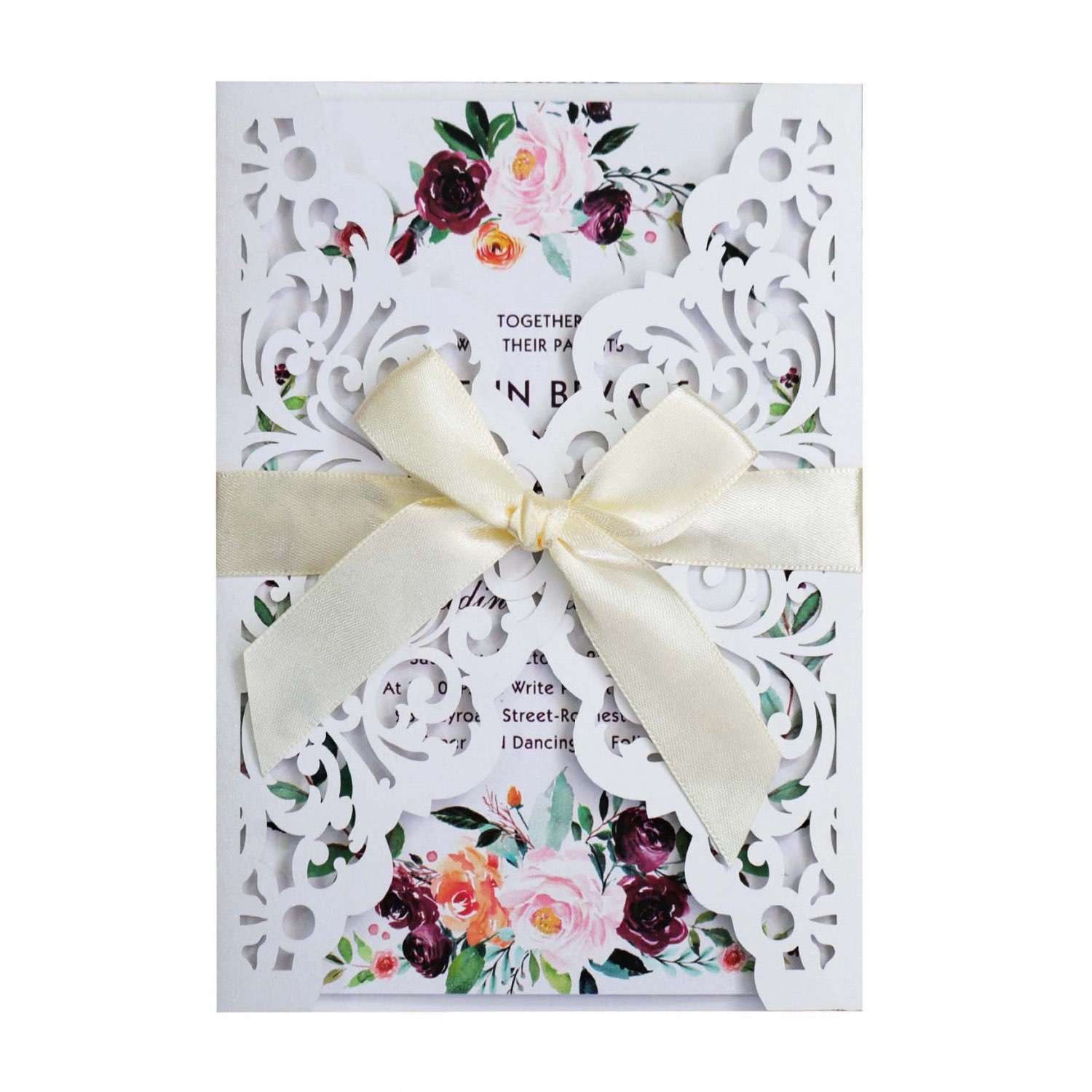 Holiday Invitation Party Invitation Card Wedding Card Design Laser Cut